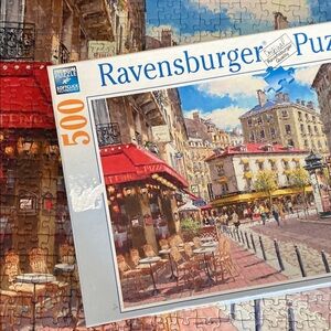Ravensburger 500 piece puzzle “Quaint Shops” 2010 by Sam Park